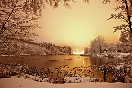 Beautiful Scenery - nature, snow, winter, scenery, water