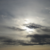 Sun behind the clouds