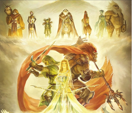 Link, Zelda, Ganon and the sage's - ganon, triforce, zelda, sage, link