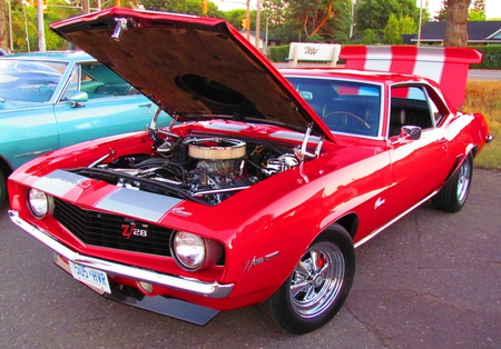 1969 Chevrolet Camaro - muscle car, red, bowtie, 69, chevrolet, 1969, chevy, camaro