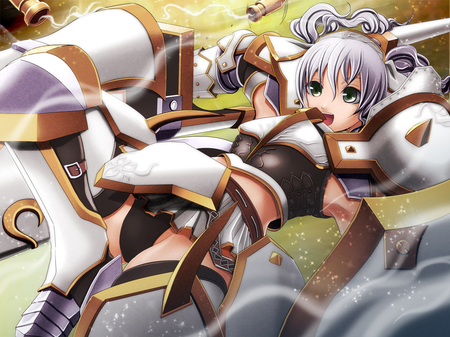 Monster Hunter - v-mag, game, anime, pixiv id 190454, monster hunter, sword, armors, series game, capcom, weapon