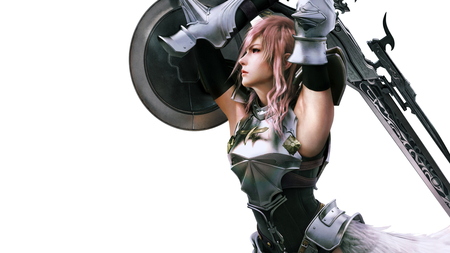 Lightning Farron - weapon, final fantasy, lightning farron, shield, claire