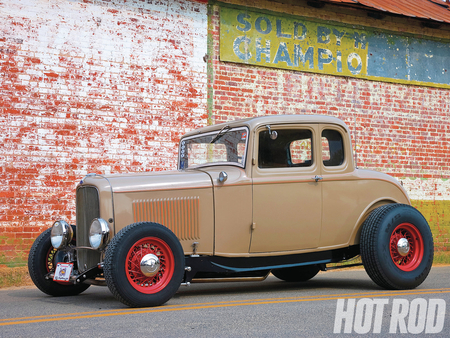 A Long Hauler’s Deuce - 1932, red rims, ford, classic