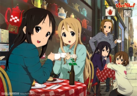 K-On - nakano azusa, k-on, tainaka ritsu, kotobuki tsumugi, akiyama mio, hirasawa yui