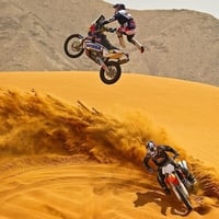 MOTORCYCLE IN THE DUNES