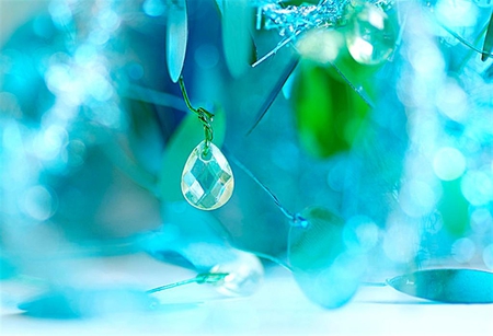 Turquoise Christmas - christmas, turquoise, crystal, decoration