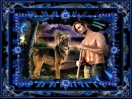 JOSH HOLLOWAY - actors, people, 2012, galaxies, wolf, god, mountain, josh holloway, space, josh