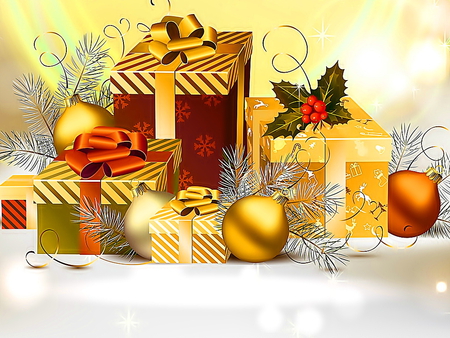 Christmas presents - christmas, gifts, holiday, new year, presents