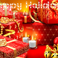 Happy Holidays Red Wallpaper