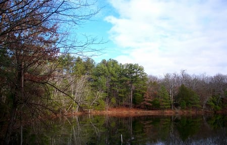 Land Between the Lakes - lakes, water, sky, trees