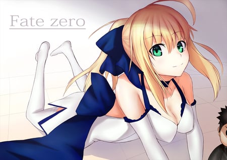 Saber - servant saber, saber, sexy, fate zero, girl, emiya kiritsugu, anime girl, fate stay night, anime, cute, dress