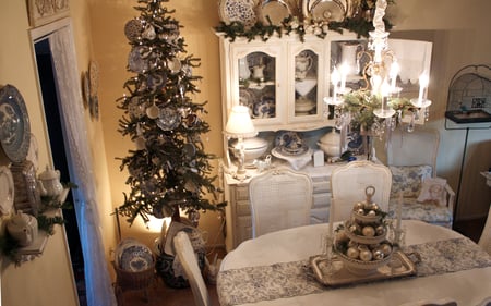 Dining Room - christmas, decorated, dining room, home