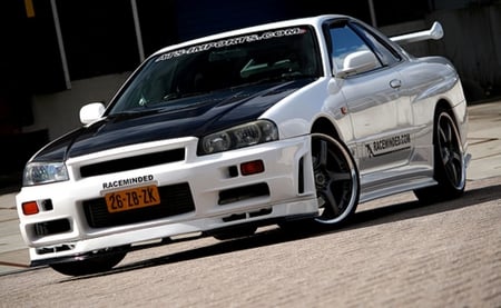 R34WhiteTuning - r34, tuning, skyline, nissan