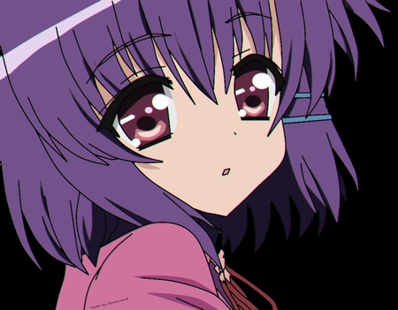 Yuuno Arashiko - purple, ribbons, hair, hair clip, anime, yuuno arashiko, other, yuuno