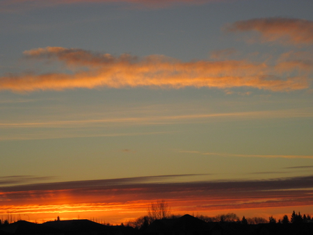 Clouds red  - red, sky, clouds, photography, sunrise, blue