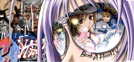 Tenjou Tenge - anime, natsume aya, maya natsume, gi, cool, reflection, natsume maya, souchirou nagi, glasses, graffiti, tenjho tenge, aya natsume, tenjou tenge, sunglasses, nagi souchirou