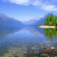 Clear mountain lake