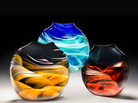 Colorful Vases - colorful, picture, vases, beautiful