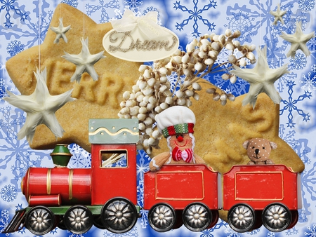 Christmas Train - train, xmas, christmas, cookie