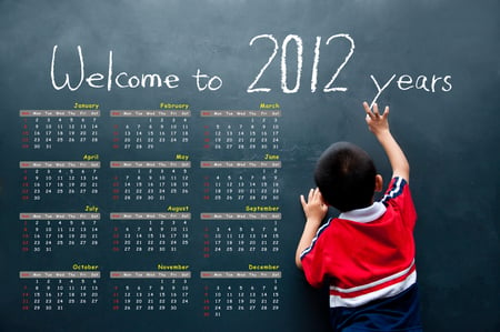 Welcome to 2012 years!!! - boy, 2012, school board, calendar, photography, child