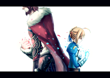 Different Path - saber, anime, anime girl, rider, servant rider, fate zero, girl, servant saber, knight, armor, king