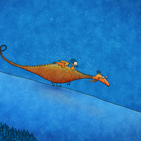 Alice and Her Dragon Skiing