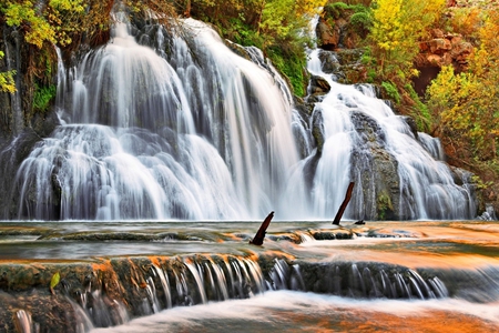 The Waterfall - nice, tree, waterfall, beautiful