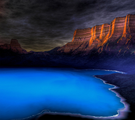 The Blue Lake - beautiful, lake, calm, blue