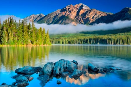 Beautiful Lake - beautiful, lake, mountain, calm