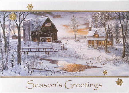 COUNTRY FARM - farm, snow, winter, christmas, country