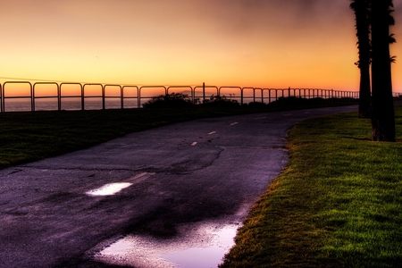 The Lonely View - road, lonely, yellow, beautiful