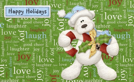 Holiday bear - holiday, abstract, bear, christmas