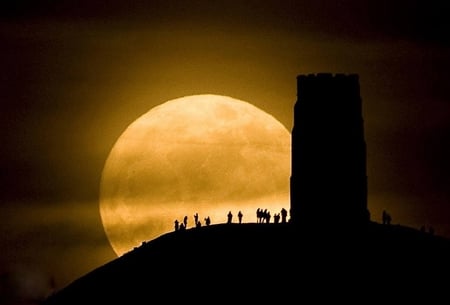 super moon - moon, yellow, super moon, earth, beauty, night, photo, dark, black, hd, cute, shade, sky