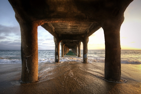 ocean pier - nature, ocean, beach, pier, photography, water, summer