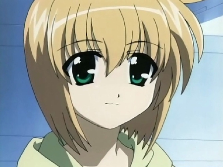 Yuuno - ferret, screenshot, anime, yuuno, blonde, magical girl lyrical nanoha, animal, scrya, green, other