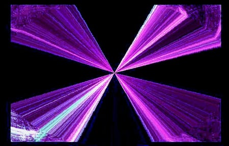 Purple Crystals - cg, black, graphics, purple, fractal