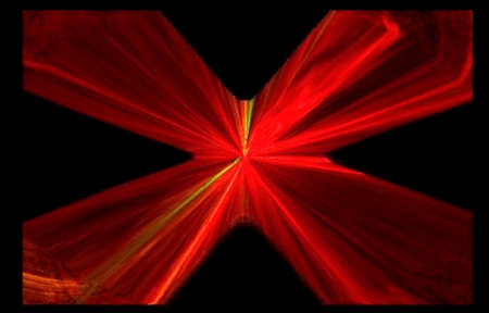 Red Star - cg, abstract, black, red, fractal