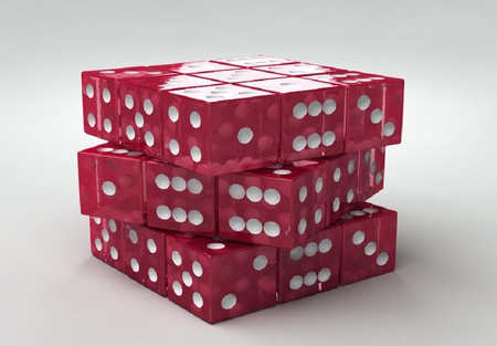 cubic rubic dice - red, dominos, games, dice, others, rubic, cubic, play