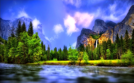 YOSMITE NATIONAL PARK~ HDR - falls, mountain, yosmite, national park