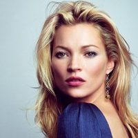 Kate Moss in blue