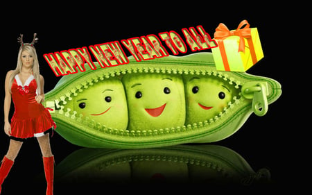 âœ® â˜ƒ âœ¯ Peas_-happy-new-year âœŒâ¤ - new year, green, 2012, peas