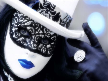 Beauty Behind Mask - lipa, beauty, mask, blue