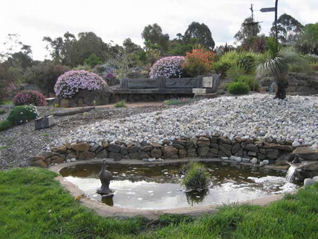 LOVELY GARDEN - plants, rocks, water, grass