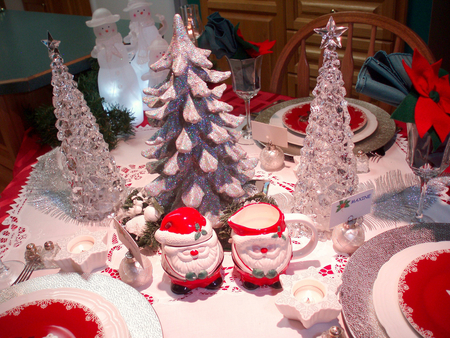 Christmas Table - table, setting, holiday, christmas