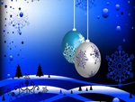 Abstract Blue Christmas Art