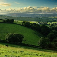 Sunset Over The Farmland