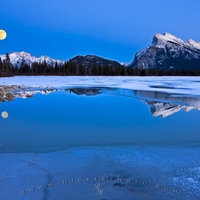 Mount Rundle Winter Reflection