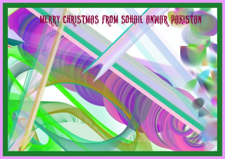 Merry Christmas card - merry christmas card, abstract, digital art, other