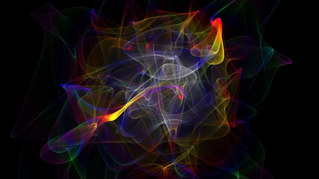 Attractor flame - abstract, attractor, curve, nice, color, fractal