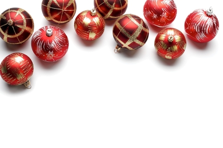 Christmas balls - white, beauty, christmas balls, merry christmas, red, beautiful, colors